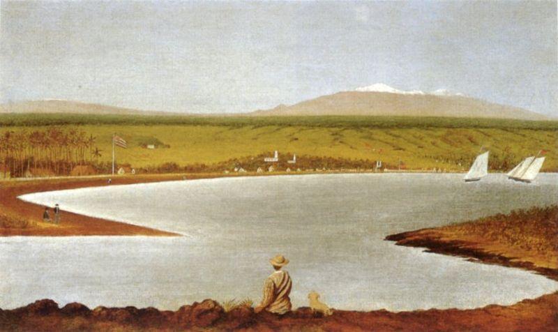 Joseph Nawahi Hilo Bay oil painting image